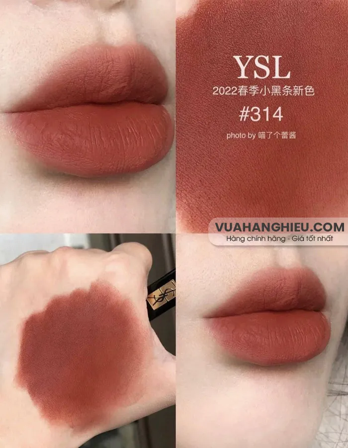 Review son YSL 314 Slim Velvet Limitless Cinnabar Đỏ Đất Siêu Tôn Da