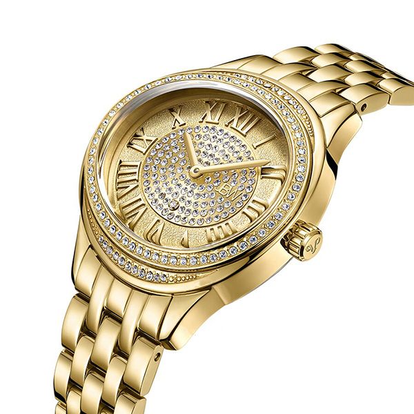 Set Đồng Hồ Nữ JBW Plaza Oval Diamond 18K Gold-Plated Watch & Band J6366B J6366B Màu Vàng - Đồng hồ - Vua Hàng Hiệu