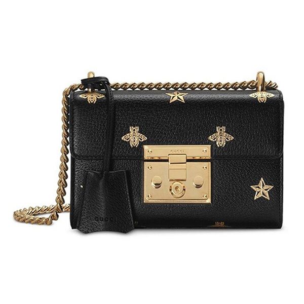 Túi Đeo Chéo Gucci Handbags Padlock 432182 DJ2LG 1055 Shoulder Bag Màu Đen - Túi xách - Vua Hàng Hiệu