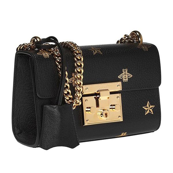 Túi Đeo Chéo Gucci Handbags Padlock 432182 DJ2LG 1055 Shoulder Bag Màu Đen - Túi xách - Vua Hàng Hiệu