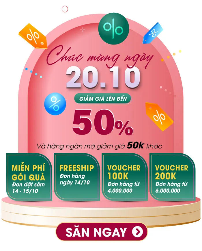 Siêu Sale 20/10 Cho Nàng Sành Điệu, Miễn Phí Gói Quà, Tặng Voucher 200K - 1