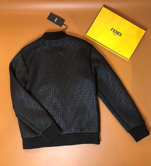 Áo Khoác Fendi Ff-Embossed Bomber Jacket Mens Màu Đen Xám Size 48 - Thời trang - Vua Hàng Hiệu