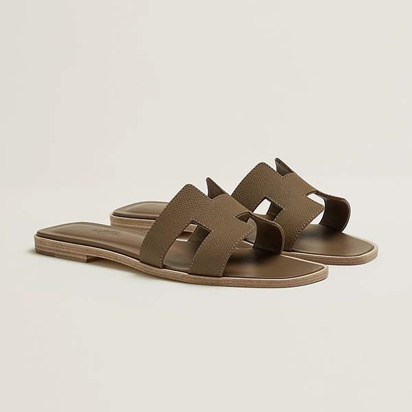 Dép Hermès Oran Sandal Màu Xanh Olive Size 38 - Dép - Vua Hàng Hiệu