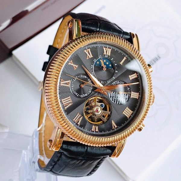 Đồng Hồ Nam Heritor Automatic Winston HERHR5201 Màu Đen Phối Vàng Hồng - Đồng hồ - Vua Hàng Hiệu