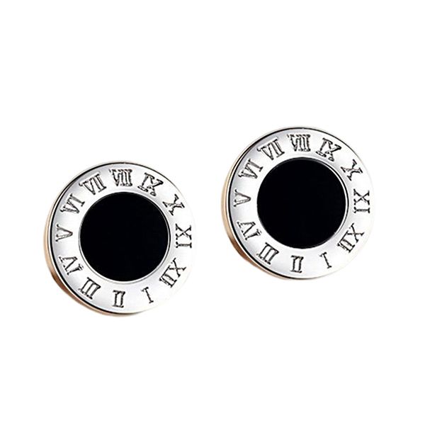 Khuyên Tai LiLi Jewelry Hình Tròn Đính Đá Onyx Final Lili_827973 Màu Đen-Trắng - Trang sức - Vua Hàng Hiệu