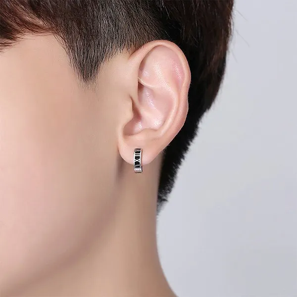 Khuyên Tai Nam LiLi Jewelry Hình Tròn The King LiLi_913177 Màu Đen - Trang sức - Vua Hàng Hiệu