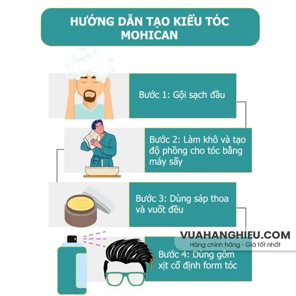 Top 15+ kiểu tóc mohican đẹp không cần vuốt phù hợp với mọi gương mặt