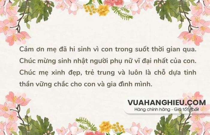 Sinh nhật mẹ nên tặng gì? 35+ món quà tặng sinh nhật mẹ rất ý nghĩa