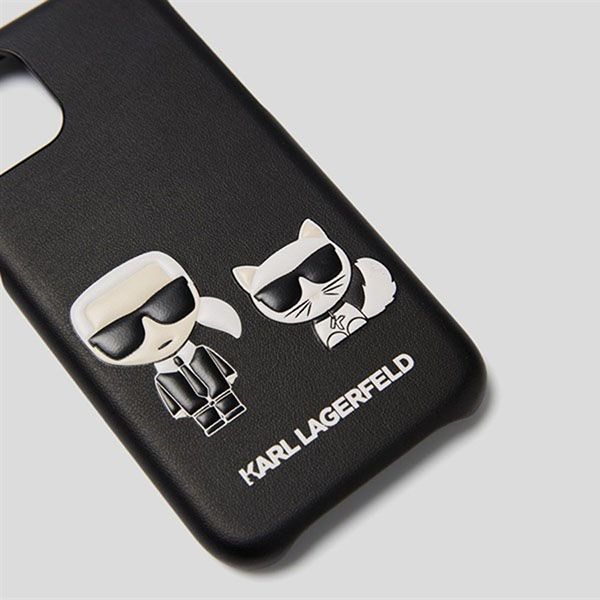 Ốp Điện Thoại Karl Lagerfeld iPhone 12 Pro Max Hai Hình Giả Da KLHCP12LSKCBK Màu Đen - Phụ Kiện Công Nghệ - Vua Hàng Hiệu