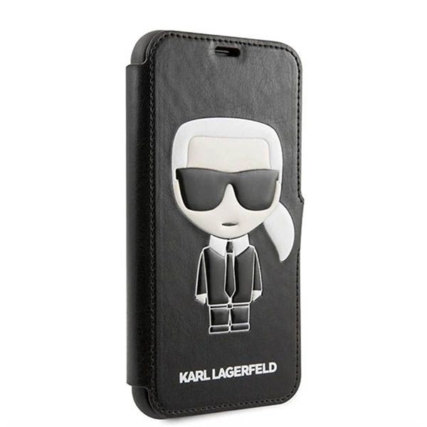 Ốp Điện Thoại Karl Lagerfeld iphone 11 Pro Max + Credit Card Slot KLFLBKSN65FIKPUBK Màu Đen - Phụ Kiện Công Nghệ - Vua Hàng Hiệu