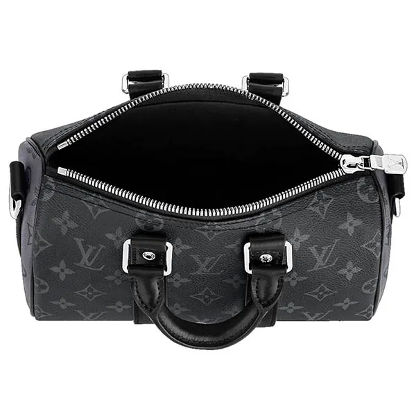 Túi Đeo Chéo Nam Louis Vuitton LV Keepall 25 Mit Schulterriemen M46271 Màu Đen Xám - Túi xách - Vua Hàng Hiệu