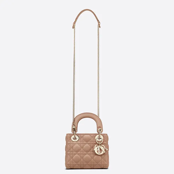 Túi Xách Tay Dior Mini Lady Dior Bag Blush Cannage Lambskin Màu Hồng Pastel - Túi xách - Vua Hàng Hiệu