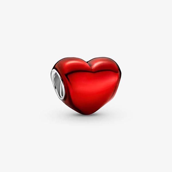 Vòng Đeo Tay Pandora Moments Và Charm Hình Trái Tim Tráng Men Đỏ Bạc - Trang sức - Vua Hàng Hiệu