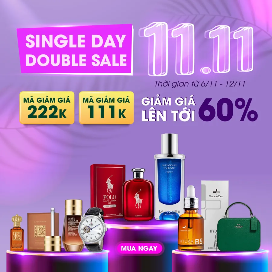 Vua Hàng Hiệu Sale 11/11 - Single Day: Giảm giá tới 60%++, tặng voucher khủng, miễn phí vận chuyển - 1