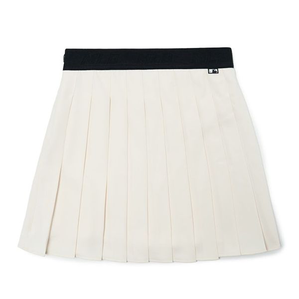 Chân Váy Nữ MLB Xếp Ly Pickleball Basic Pleats Skirt New York Yankees 3FSKB0324-50CRS Màu Trắng Kem Size S - Pickleball - Vua Hàng Hiệu