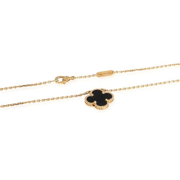 Dây Chuyền Jewery Luxury Onyx Vintage Alhambra Pendant Necklace Màu Vàng Hồng Size 15mm - Trang sức - Vua Hàng Hiệu