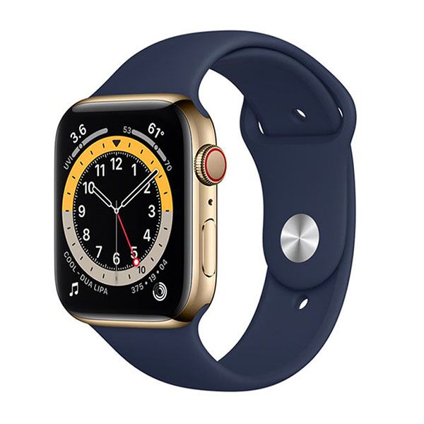 Đồng Hồ Thông Minh Apple Watch S6 LTE 40mm Viền Thép Dây Silicone Màu Xanh Dương - Đồng hồ - Vua Hàng Hiệu