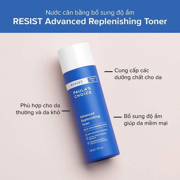 Nước Cân Bằng Bổ Sung Độ Ẩm Paula's Choice Resist Advanced Replenishing Toner 118ml CT - Mỹ phẩm - Vua Hàng Hiệu