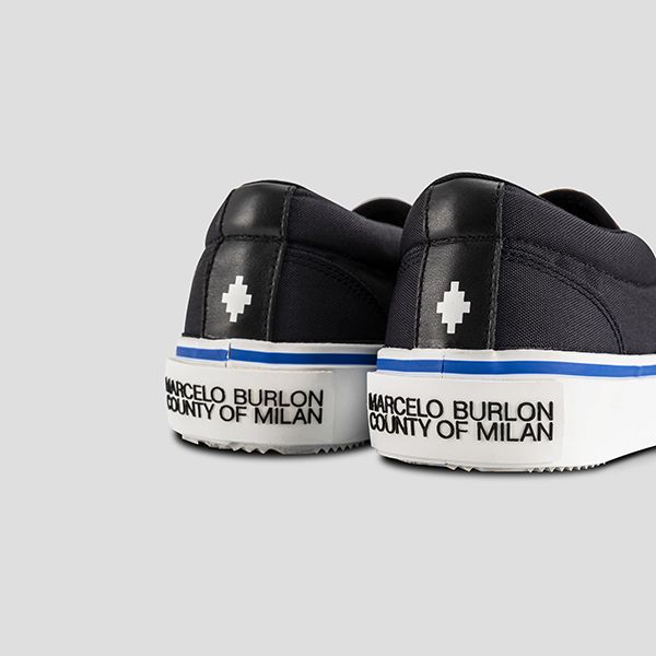 Giày Slip On Marcelo Burlon Icon Wings CMIA079F22FAB001 1020 Màu Đen Size 41 - Giày - Vua Hàng Hiệu
