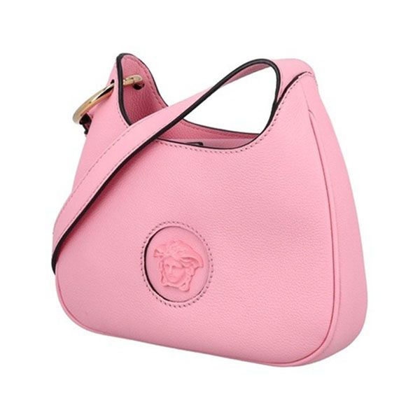 Túi Xách Versace La Medusa Small Leather Hobo Bag Màu Hồng - Túi xách - Vua Hàng Hiệu