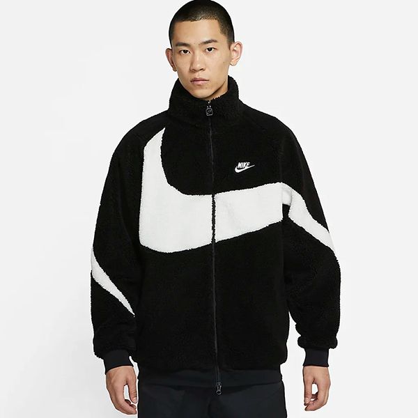 Áo Khoác Lông Nike Men's Full-Zip Reversible Boa Jacket BQ6546-011 Màu Đen Trắng Size XS - Thời trang - Vua Hàng Hiệu