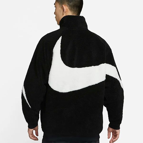Áo Khoác Lông Nike Men's Full-Zip Reversible Boa Jacket BQ6546-011 Màu Đen Trắng Size XS - Thời trang - Vua Hàng Hiệu