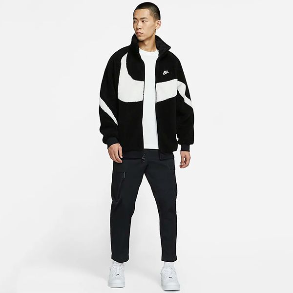 Áo Khoác Lông Nike Men's Full-Zip Reversible Boa Jacket BQ6546-011 Màu Đen Trắng Size XS - Thời trang - Vua Hàng Hiệu