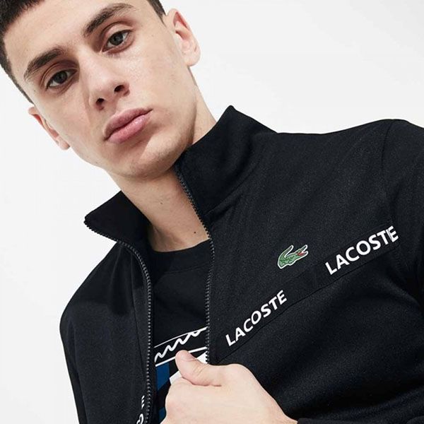 Áo Khoác Nam Lacoste Sport Signature Band Zip Sweatshirt Black SH8651 Màu Đen Size S - Thời trang - Vua Hàng Hiệu