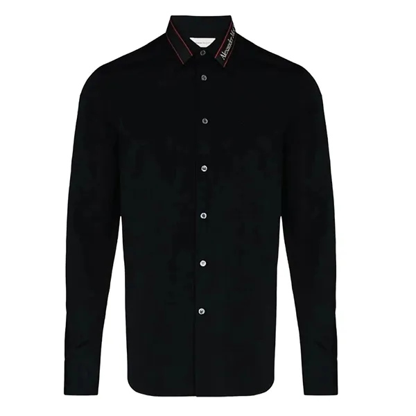 Áo Sơ Mi Alexander Mcqueen Logo Collar Shirt Màu Đen Size S - Thời trang - Vua Hàng Hiệu