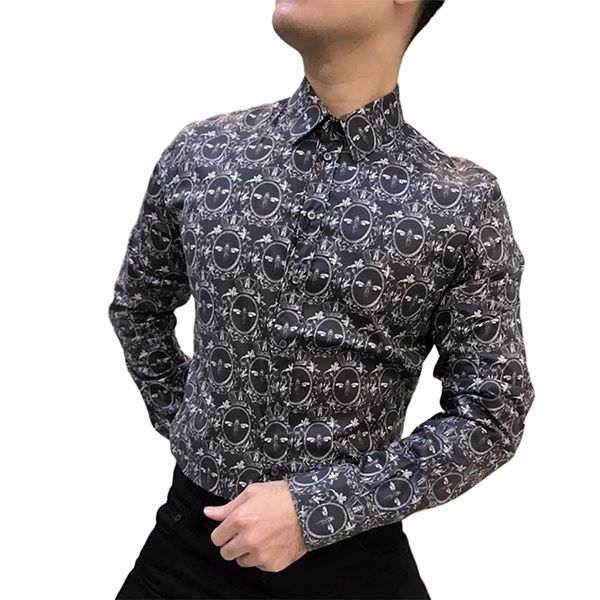 Áo Sơ Mi Nam Dolce & Gabbana D&G Họa Tiết Màu Đen - Thời trang - Vua Hàng Hiệu