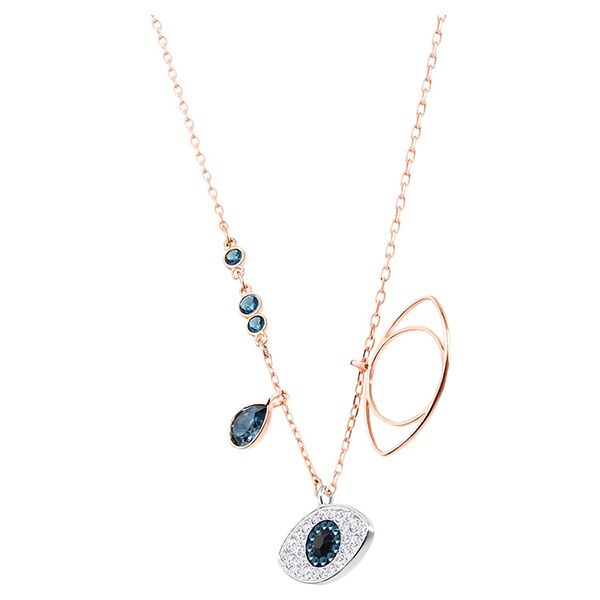 Dây Chuyền Swarovski Symbolic Pendant Evil Eye, Blue, Mixed Metal Finish 5172560 Màu Vàng Hồng - Trang sức - Vua Hàng Hiệu