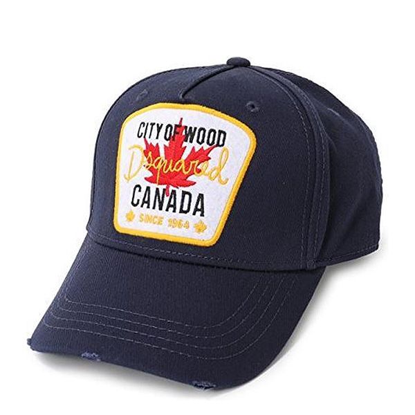 Mũ Dsquared2 City Of Wood Cotton Baseball Cap In Navy Màu Xanh Navy - Mũ nón - Vua Hàng Hiệu