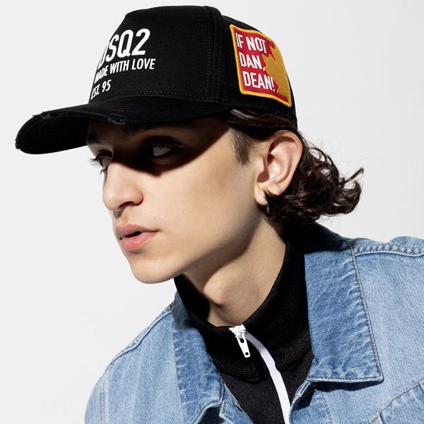 Mũ Dsquared2 Made With Love Baseball Cap Màu Đen - Mũ nón - Vua Hàng Hiệu