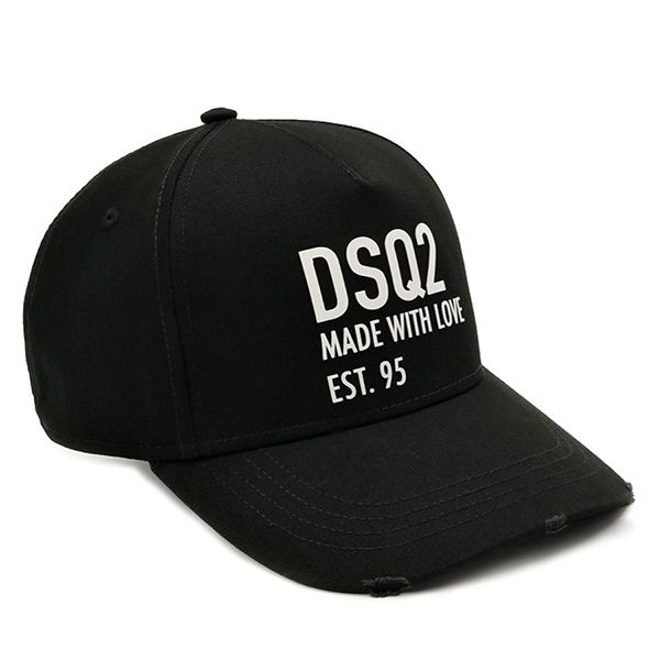 Mũ Dsquared2 Made With Love Baseball Cap Màu Đen - Mũ nón - Vua Hàng Hiệu