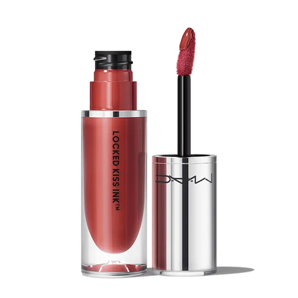 Son Kem MAC Locked Kiss Ink 24HR Lipcolour 91 Emphatic Màu Cam Gạch - Son Môi - Vua Hàng Hiệu