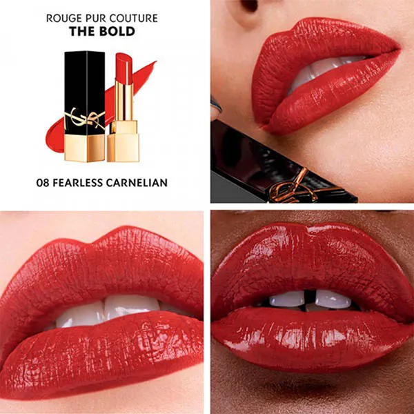 Son Yves Saint Laurent YSL The Bold 08 Fearless Carnelian Màu Đỏ Nâu - Son Môi - Vua Hàng Hiệu
