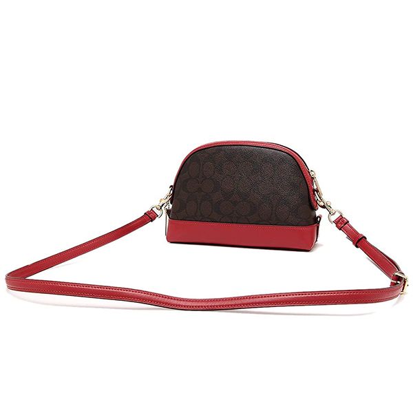 Túi Đeo Chéo Coach Dome Crossbody In Signature Canvas F76674 Màu Nâu Đỏ - Túi xách - Vua Hàng Hiệu