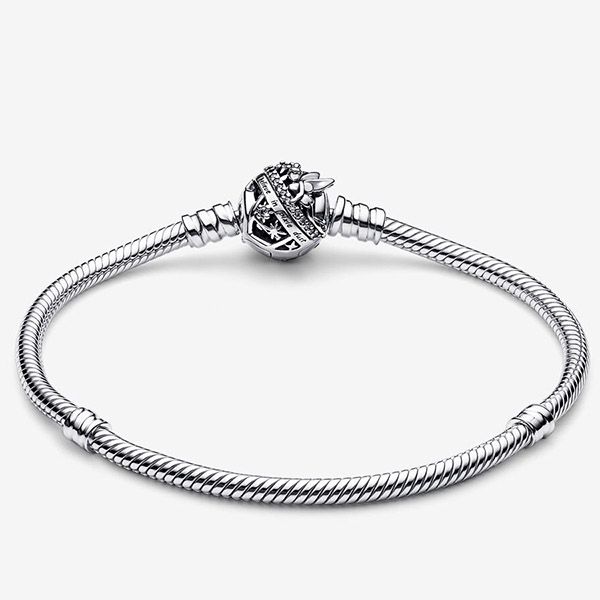 Vòng Đeo Tay Pandora Disney Tinker Bell Clasp Moments Snake Chain Bracelet 592548c01 Màu Bạc Size 16 - Trang sức - Vua Hàng Hiệu