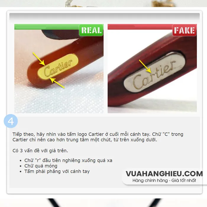 5 cách nhận biết kính Cartier xịn, chuẩn Authentic đơn giản  - 3