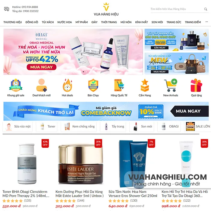 10 cửa hàng mỹ phẩm gần đây bán hàng chính hãng, giá tốt