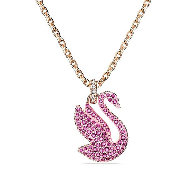 Dây Chuyền Swarovski Iconic Swan Pendantswan, Medium, Pink, Rose Gold-Tone Plated 5647552 Màu Hồng - Trang sức - Vua Hàng Hiệu