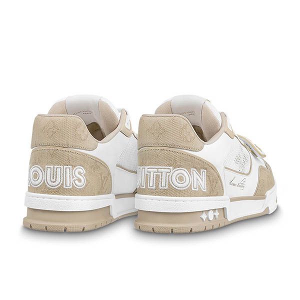 Giày Sneaker Nam Louis Vuitton 1A9ZC2 LV Trainer 2022 Màu Be Trắng Size 44.5 - Giày - Vua Hàng Hiệu