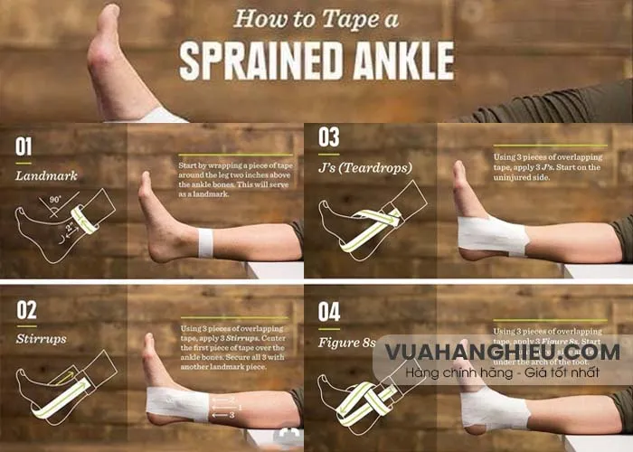 6 bước hướng dẫn cách quấn băng cổ chân đá bóng