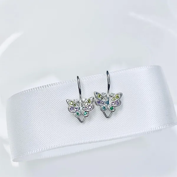 Khuyên Tai Bướm Sunlight Bạc 925 Kết Hợp Đá Fianit Phối Màu - Trang sức - Vua Hàng Hiệu