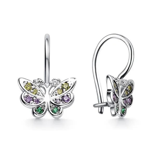 Khuyên Tai Bướm Sunlight Bạc 925 Kết Hợp Đá Fianit Phối Màu - Trang sức - Vua Hàng Hiệu