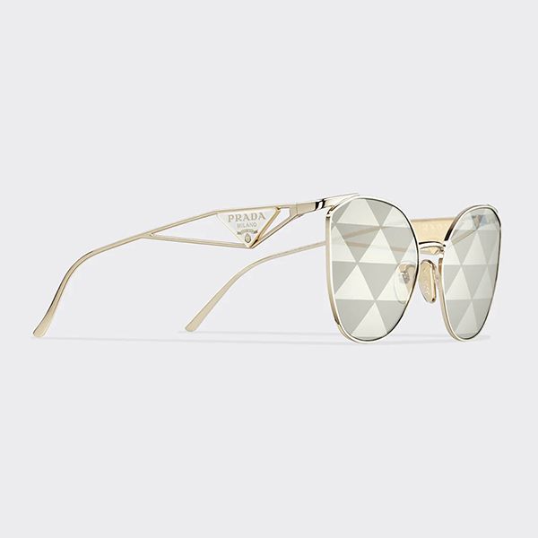 Kính Mát Prada Symbole Sunglasses SPR50Z_SZVN_FE04T_C_059 Màu Xám Vàng - Kính mắt - Vua Hàng Hiệu