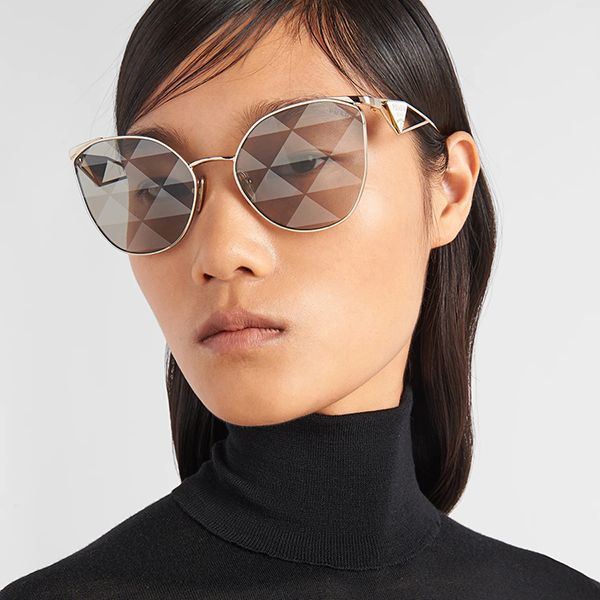 Kính Mát Prada Symbole Sunglasses SPR50Z_SZVN_FE04T_C_059 Màu Xám Vàng - Kính mắt - Vua Hàng Hiệu