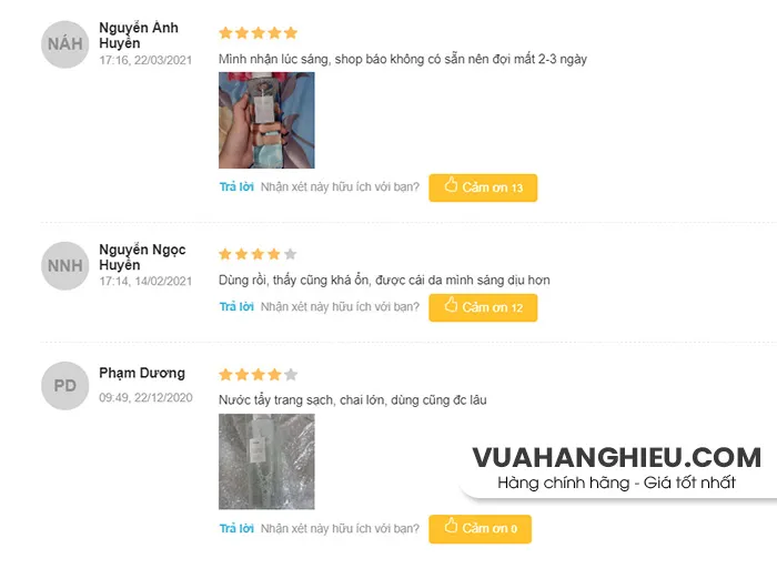 Top 10 dòng nước tẩy trang Hàn Quốc được đánh giá tốt