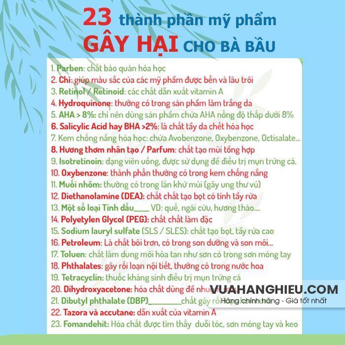 Các Hãng Mỹ Phẩm Dùng Được Cho Bà Bầu Thân Thiện Với Làn Da Cho Mẹ Và Bé