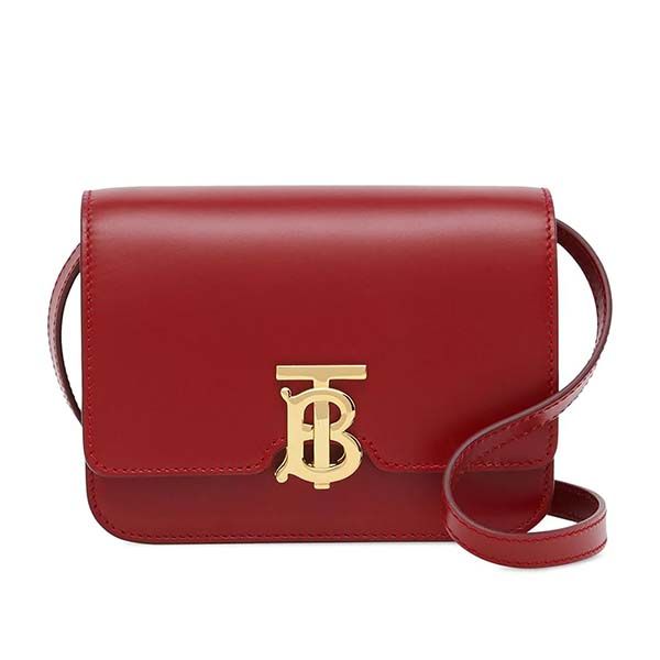 Túi Đeo Chéo Burberry TB Mini Dark Carmine Leather Màu Đỏ - Túi xách - Vua Hàng Hiệu
